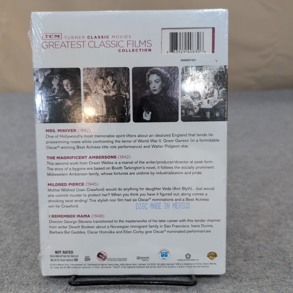 TCM Greatest Classic Films Collection Classic Moms 4-Movie DVD Mildred Pierce - Picture 2 of 2